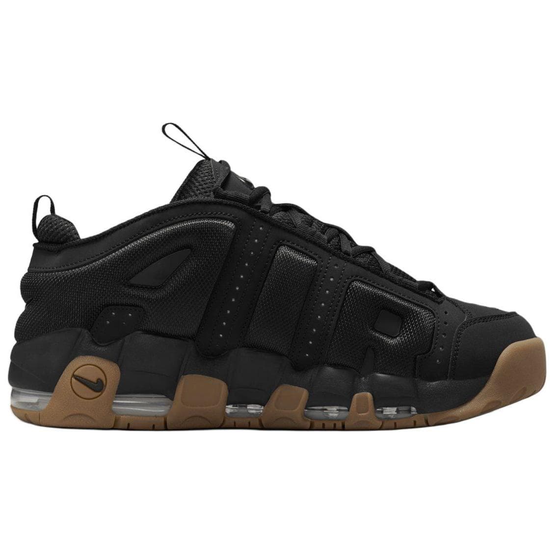 Кроссовки для баскетбола Nike Air More Uptempo противоскользящие устойчивые к истиранию низкие баскетбольные кроссовки унисекс черные - изображение 2
