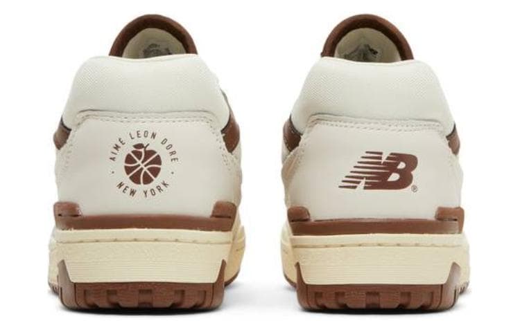 Ретро баскетбольные кроссовки AIME LEON DORE x New Balance 550 White Brown - изображение 5
