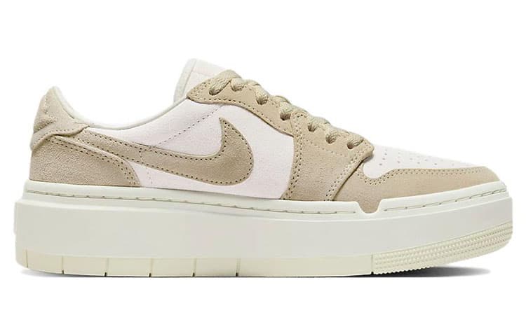 Ретро баскетбольные кроссовки Jordan Air Jordan 1 Elevate Low White Light Brown — фото 2