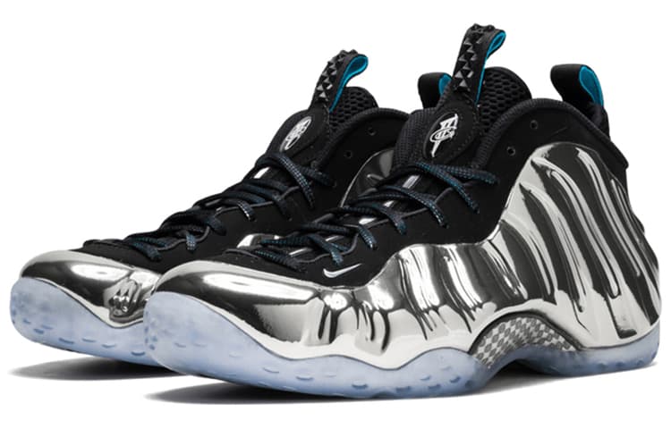 Ретро баскетбольные кроссовки Nike Foamposite One Chromeposite Silver - изображение 3