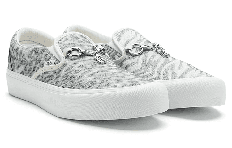 Кроссовки Needles x Vans Slip-On White Grey - изображение 2