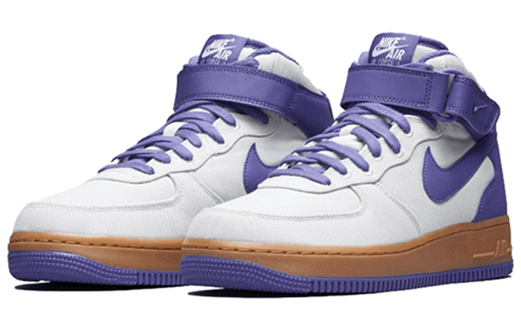 Кроссовки Nike Air Force 1 Mid Light Bone Purple Beige — фото 2