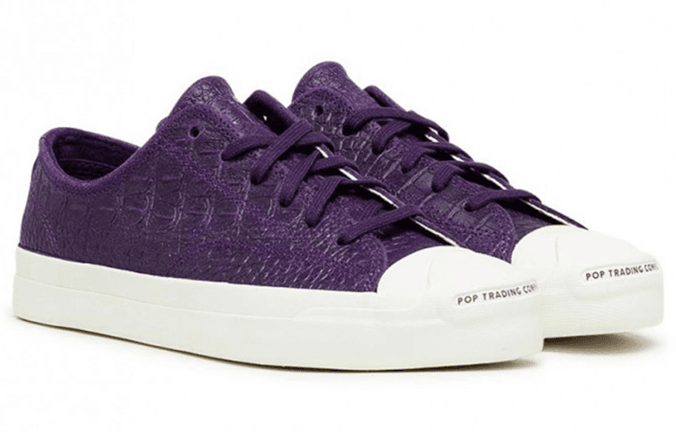 Кроссовки Pop Trading Company x Converse Jack Purcell Low Purple - изображение 3