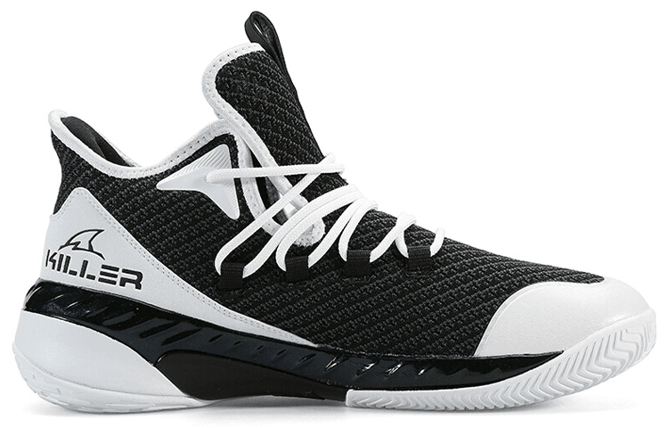 Кроссовки для баскетбола PEAK Mid Basketball Shoes Black White - изображение 2