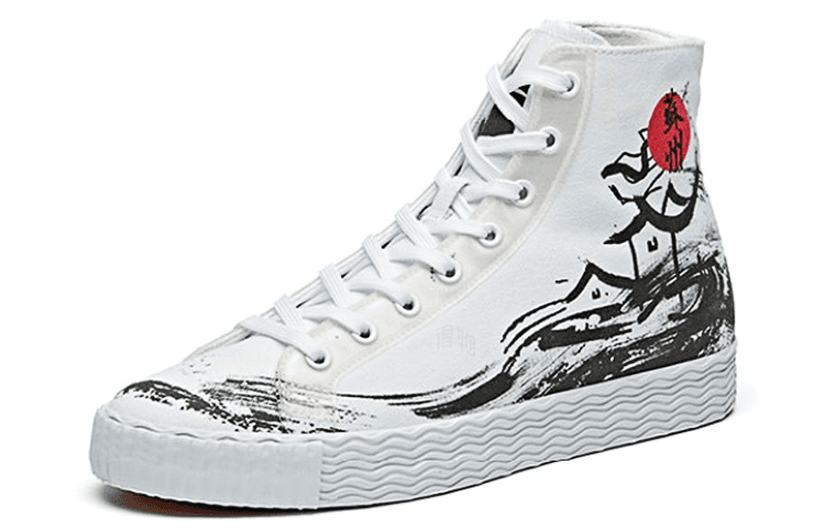 Кеды Anta High Top Canvas Shoes Black White - изображение 2
