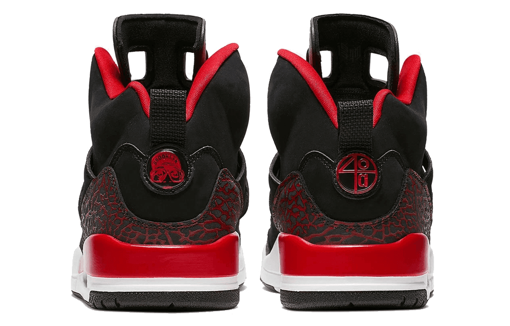 Ретро баскетбольные кроссовки Jordan Spizike Low Black Red - изображение 4