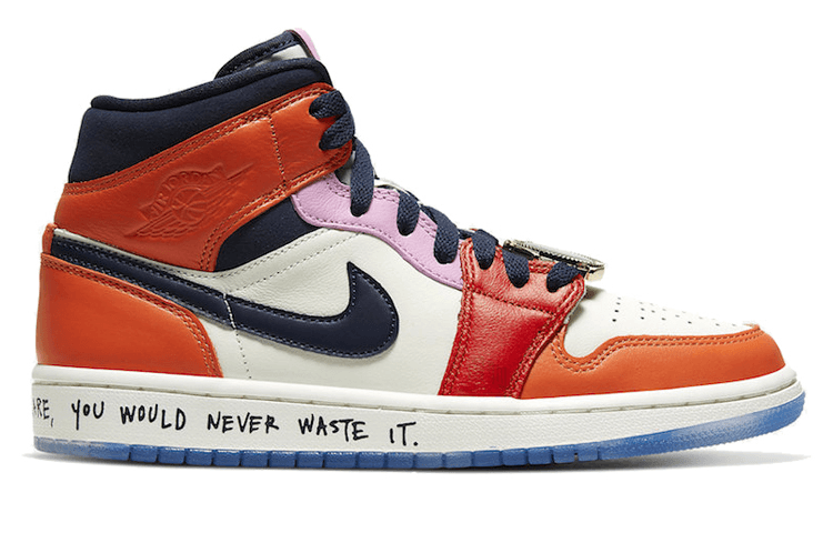 Ретро баскетбольные кроссовки Melody Ehsani x Air Jordan 1 Mid "Fearless" — фото 3