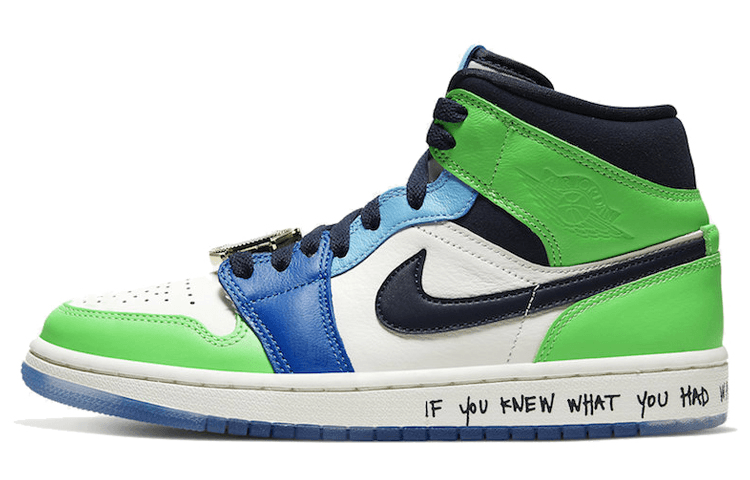 Ретро баскетбольные кроссовки Melody Ehsani x Air Jordan 1 Mid "Fearless" — фото 2