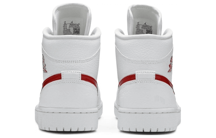 Ретро баскетбольные кроссовки Jordan Air Jordan 1 Mid White University Red — фото 4