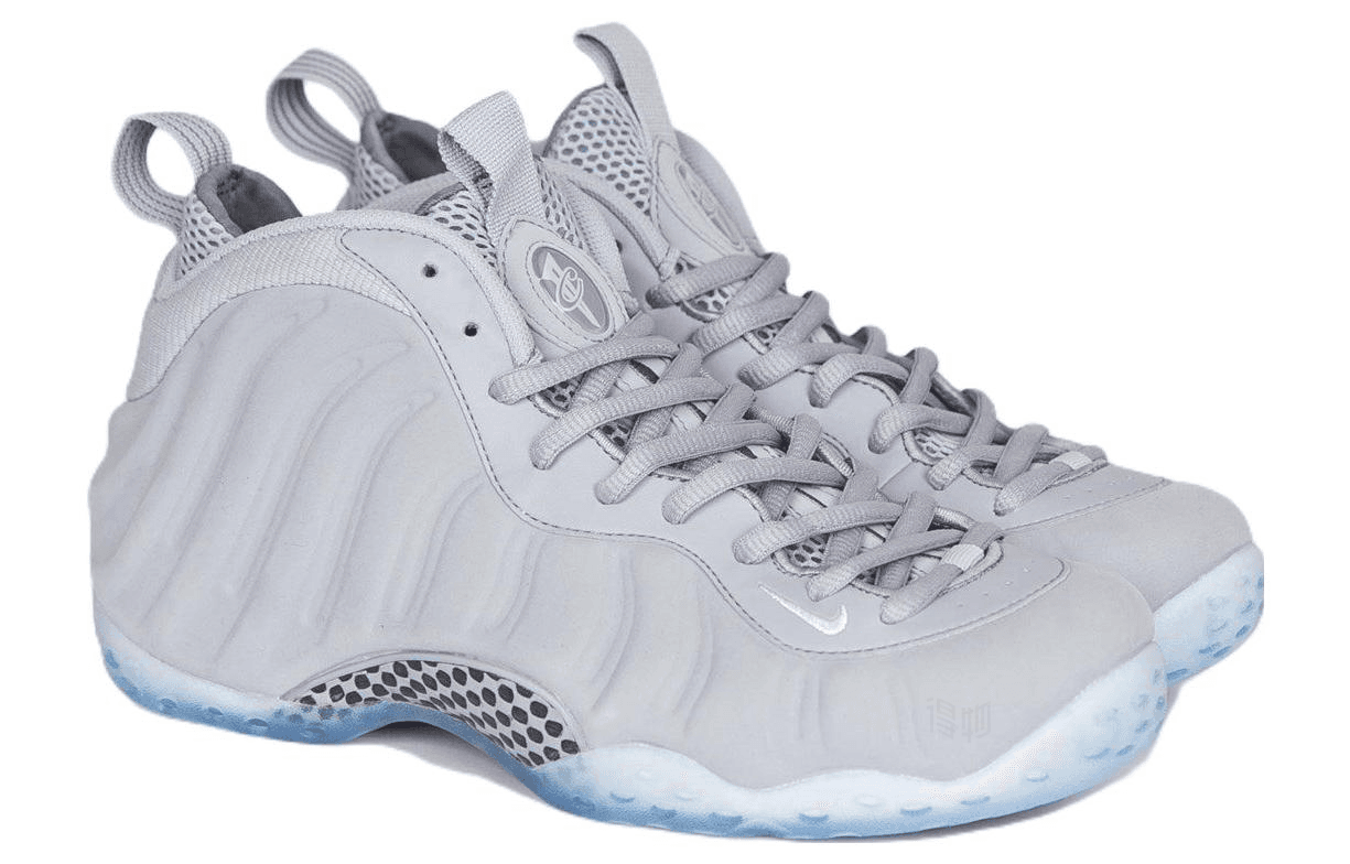 Ретро баскетбольные кроссовки Nike Foamposite One Wolf Grey Suede - изображение 2