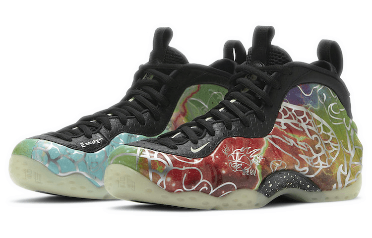 Ретро баскетбольные кроссовки Nike Foamposite One Beijing Gradient - изображение 3