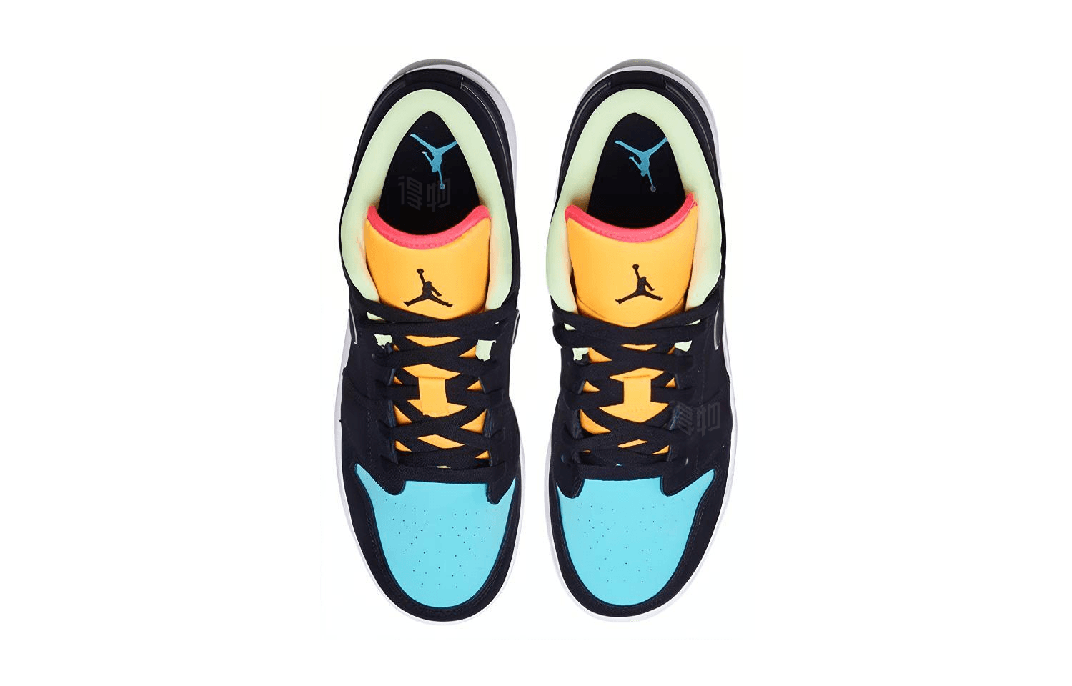 Кроссовки для баскетбола Jordan Air Jordan 1 Low Black Blue Orange - изображение 3