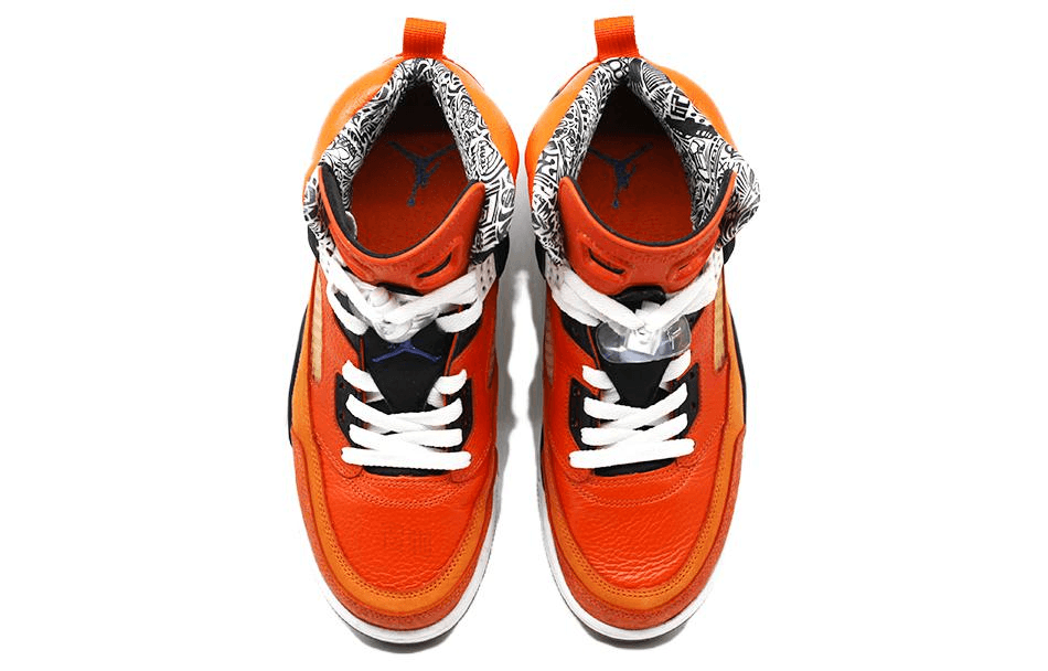 Ретро баскетбольные кроссовки Jordan Spizike Knicks Orange Blue - изображение 4