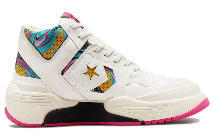 Ретро баскетбольные кроссовки Converse Weapon CX High White Pink - изображение 2