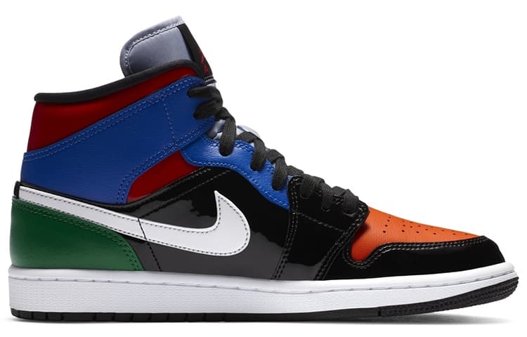 Ретро баскетбольные кроссовки Jordan Air Jordan 1 Mid SE Patent Blend - изображение 2