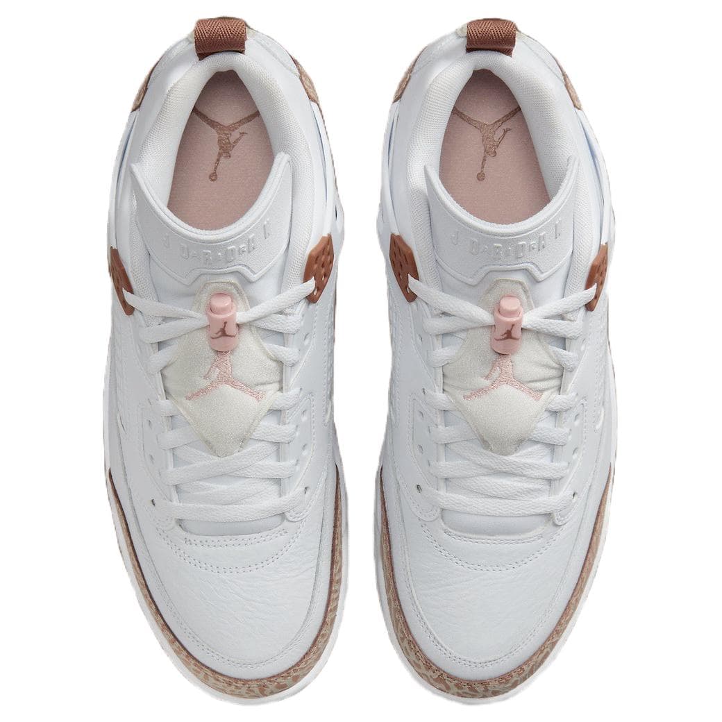 Ретро баскетбольные кроссовки Jordan Spizike Low White Brown Pink - изображение 4