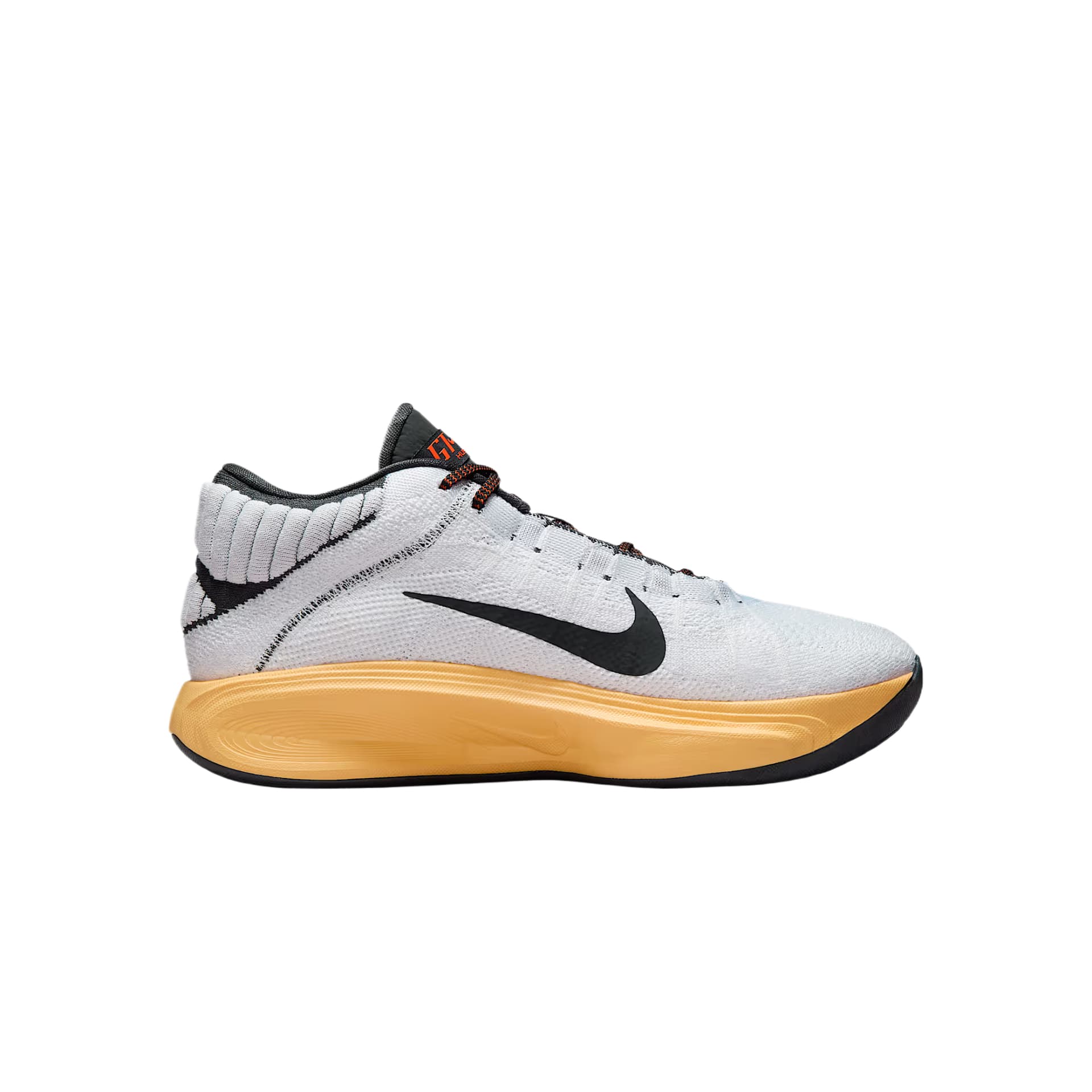 Кроссовки для баскетбола NIKE GT Hustle 3 Устойчивые к истиранию MID Баскетбольные кроссовки Мужские Белый Оранжевый - изображение 2