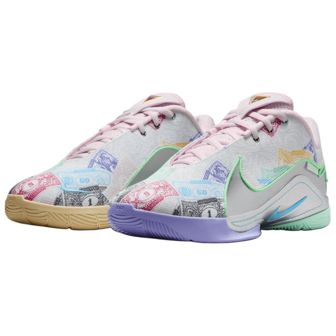 Кроссовки для баскетбола Монополия X Nike LeBron 22 Противоскользящие Устойчивые к износу Низкие Баскетбольные кроссовки Мужские - изображение 3