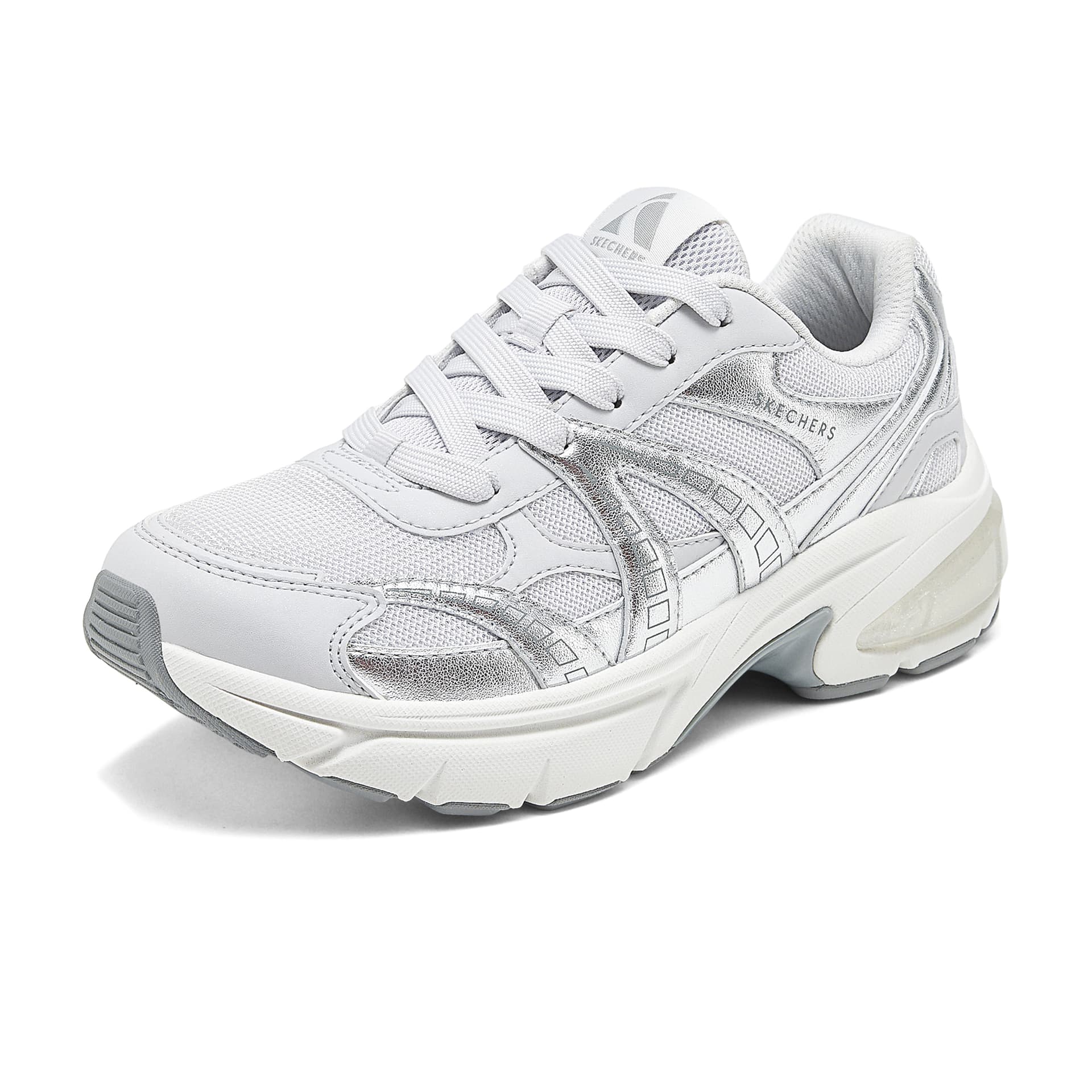 Кроссовки Skechers Shadow Low Top массивные кроссовки женские серо-серебристые - изображение 3
