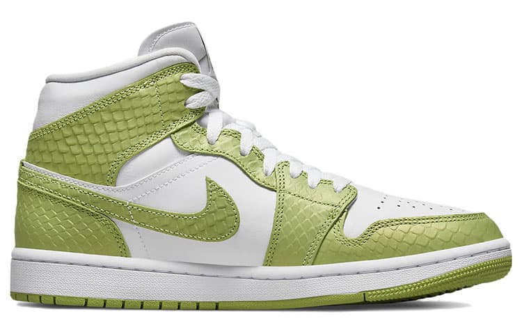 Ретро баскетбольные кроссовки Jordan Air Jordan 1 Mid SE V2 "Green Python" - изображение 2
