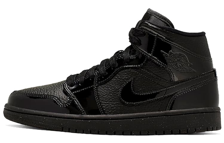 Ретро баскетбольные кроссовки Jordan Air Jordan 1 Mid Triple Black - изображение 1