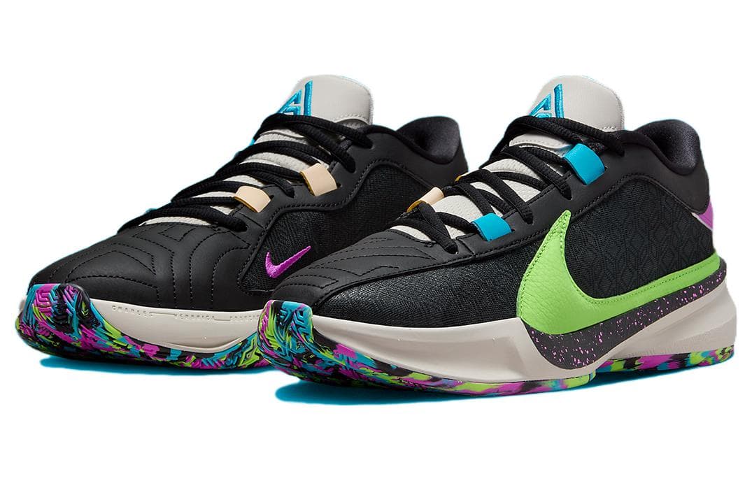 Кроссовки для баскетбола Nike Freak 5 Black Green - изображение 3