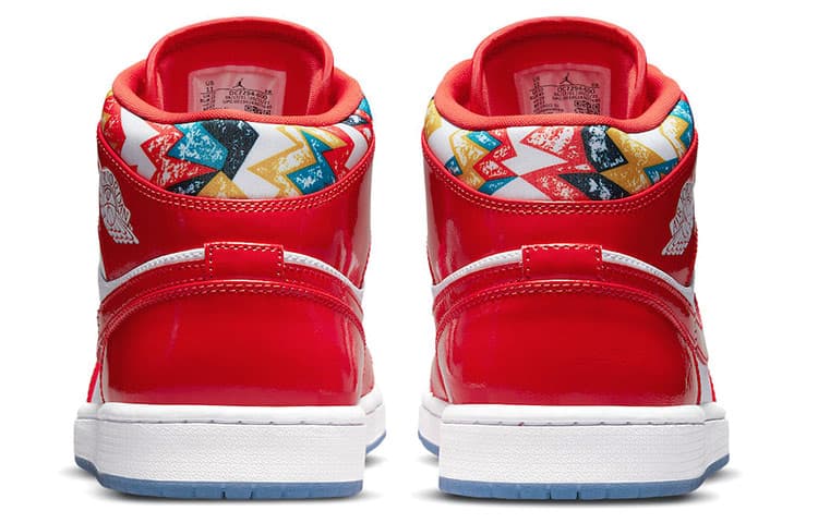 Ретро баскетбольные кроссовки Jordan Mid Retro Basketball Red White - изображение 5