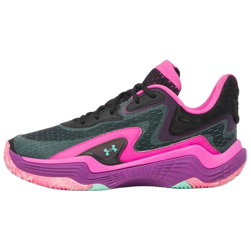 Кроссовки для баскетбола Under Armour Spawn 7 Дышащие Легкие Низкие Баскетбольные Кроссовки Мужские Серый Розовый Фиолетовый - изображение 1