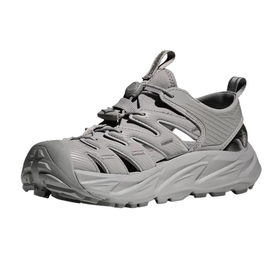 Сандалии HOKA ONE ONE Hopara Резина Противоскользящая Дышащая Амортизация Поддержка Водная Обувь для спорта Унисекс Серый - изображение 4