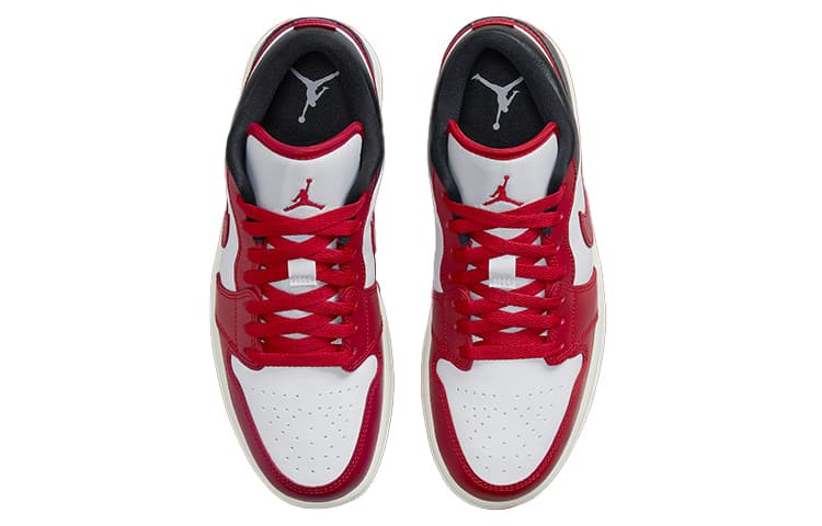 Ретро баскетбольные кроссовки Jordan Air Jordan 1 Low White Red Black - изображение 4