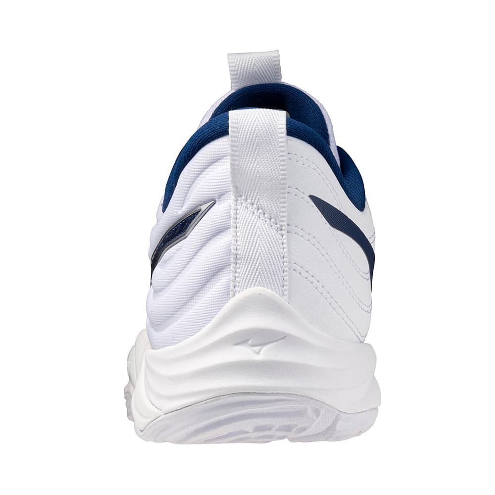 Кроссовки для спортзала Mizuno WAVE MOMENTUM ELITE Низкие кроссовки для тренировок с искусственной кожей унисекс морской синий - изображение 4