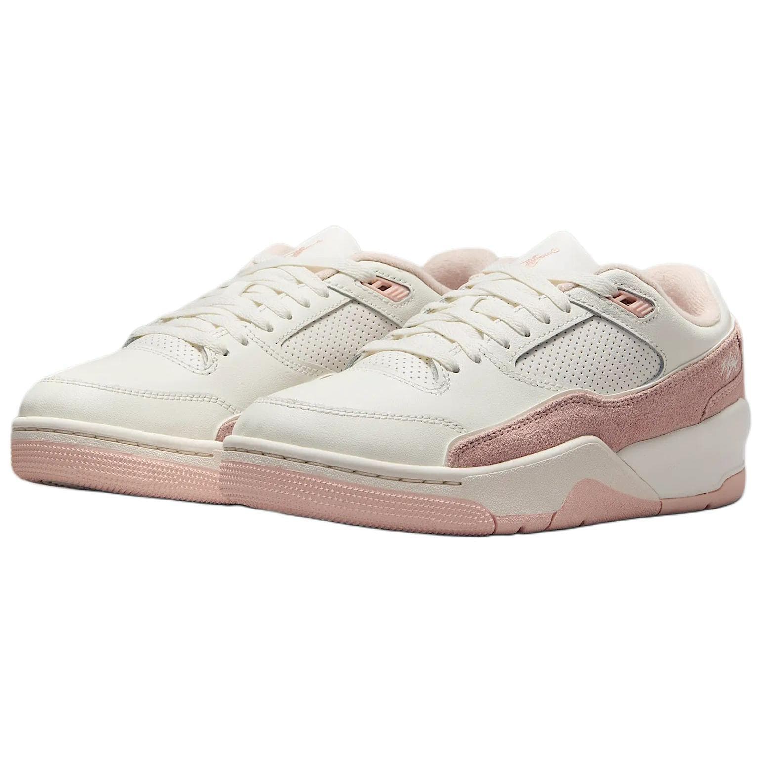 Кроссовки Jordan Flight Slip Resistant Abrasion Resistant Low Top Винтажные Баскетбольные Кроссовки Женские Бежево-Розовые - изображение 3