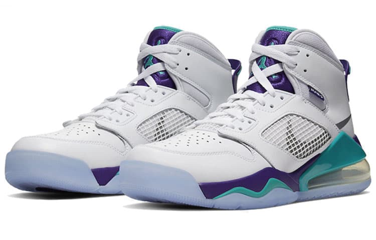 Ретро баскетбольные кроссовки Jordan Mars 270 White Purple - изображение 3