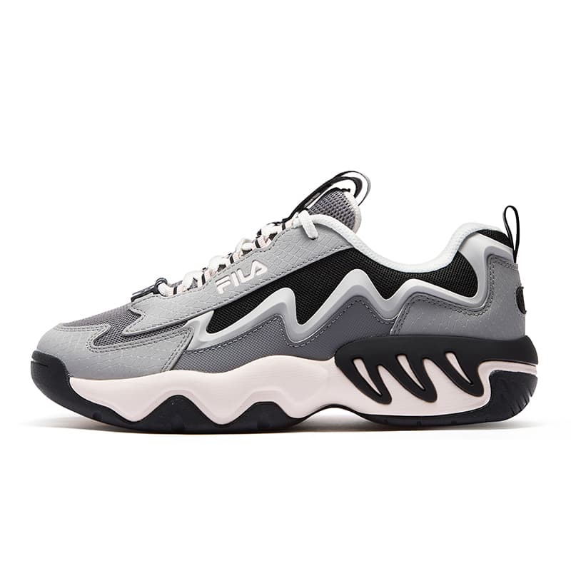 Кроссовки для баскетбола FILA FUSION SHOCK Electric Glow Shoes Баскетбольные кроссовки Женские Мистический Серый Черный - изображение 1