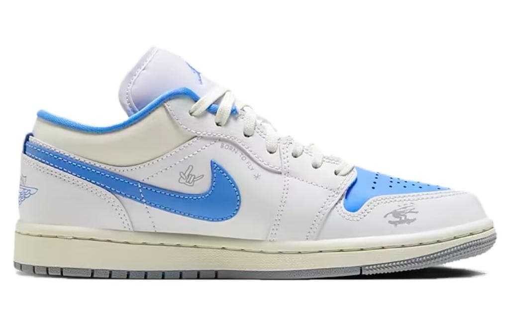 Ретро баскетбольные кроссовки Jordan Air Jordan 1 Low SE White Blue — фото 2