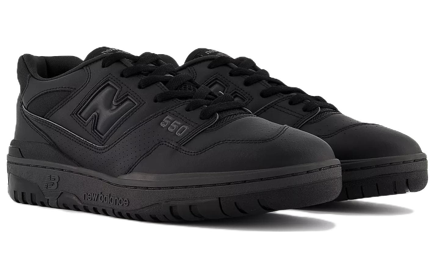 Ретро баскетбольные кроссовки New Balance 550 Triple Black - изображение 3