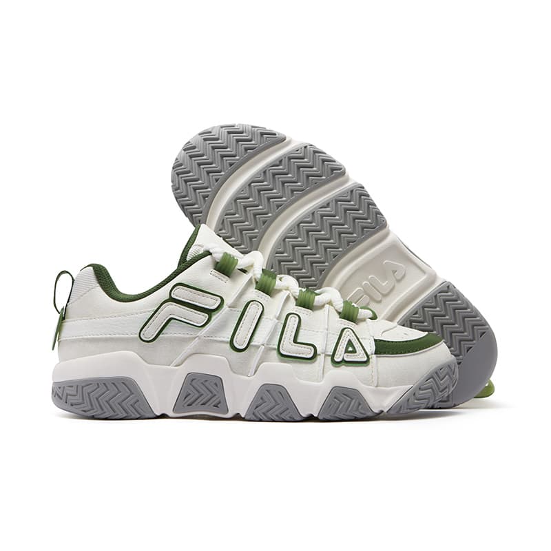 Кроссовки для баскетбола FILA FUSION BUSTER Пухлые туфли Низкие Баскетбольные кроссовки Мужские Снег Сад Зеленый - изображение 5