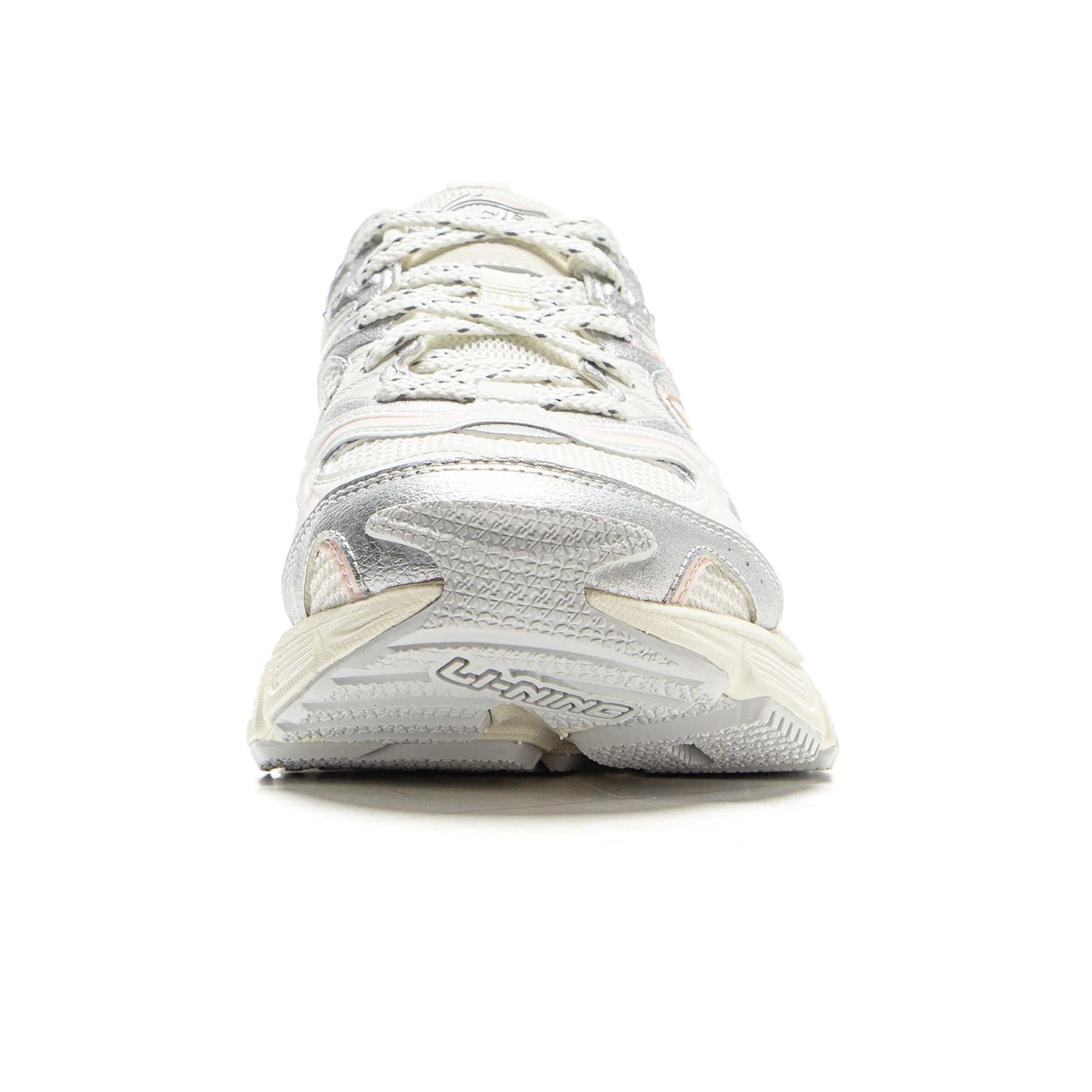 Кроссовки Li-Ning Синцзи Y2K Мягкий винтаж модный универсальный увеличивающий рост лоу-топы толстоподошвенные кроссовки женский белый серебристый - изображение 5