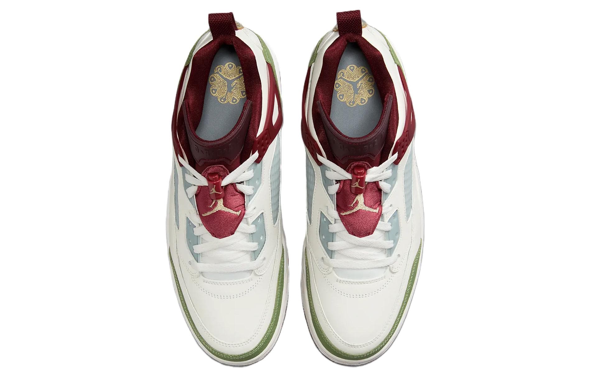 Ретро баскетбольные кроссовки Jordan Spizike Low CNY White Green - изображение 4