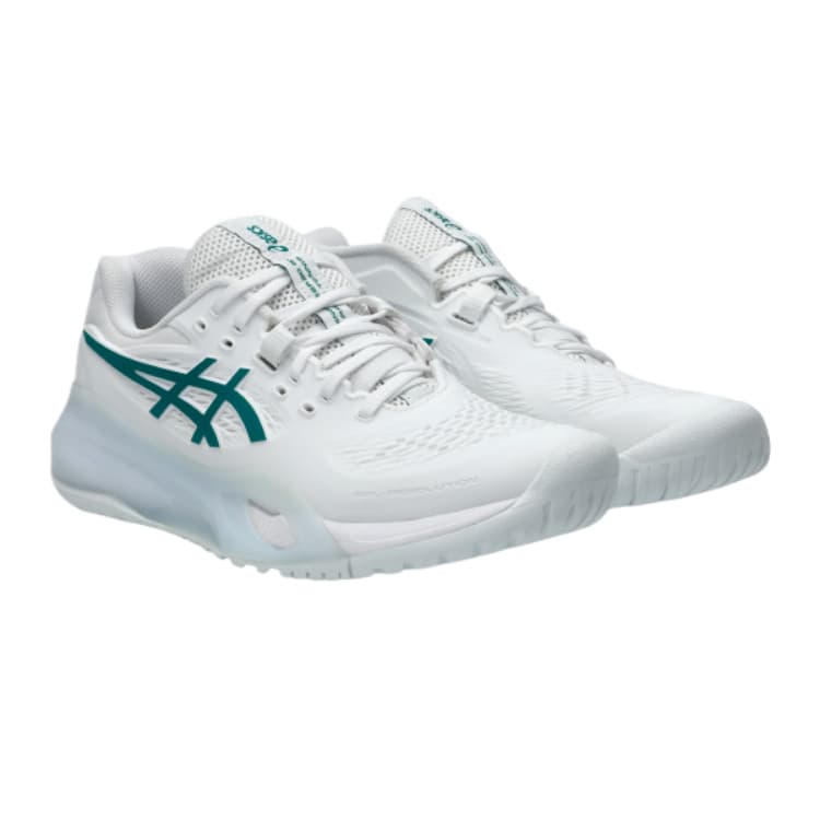 Кроссовки для тенниса asics GEL-RESOLUTION X Амортизация Лоу-топы Кроссовки для тенниса Women's White Зелёный - изображение 3