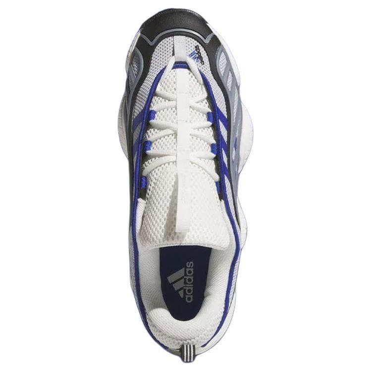 Кроссовки Adidas Противоскользящие Износостойкие Низкие Баскетбольные Кроссовки Мужские Серый Белый Синий - изображение 4