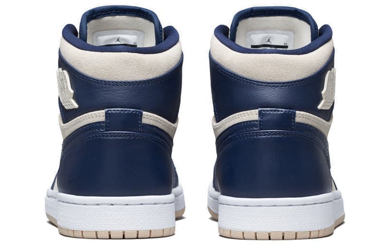 Ретро баскетбольные кроссовки Jordan Air Jordan 1 Retro Premium Midnight Navy Light Cream — фото 4