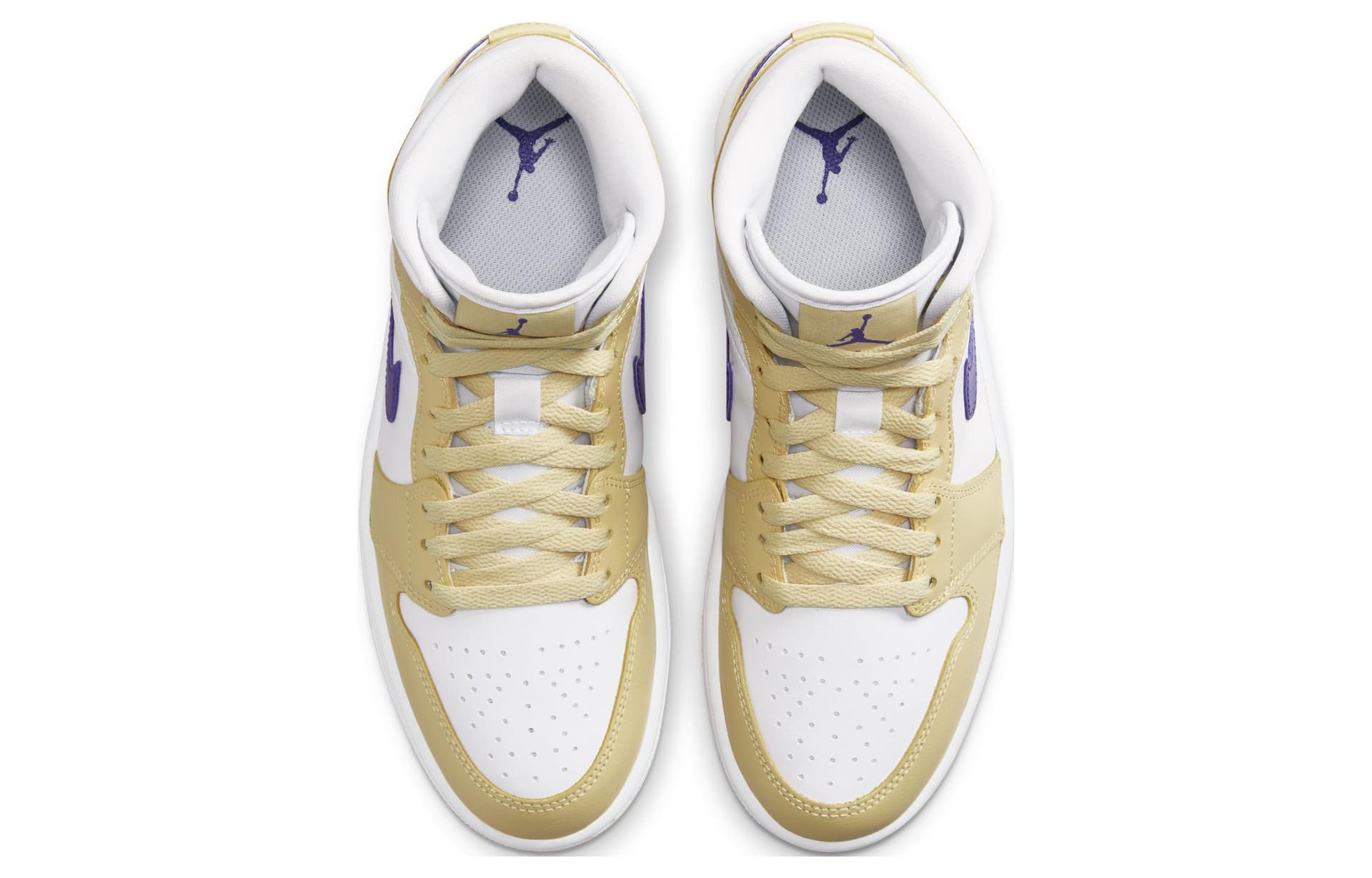 Ретро баскетбольные кроссовки Jordan Air Jordan 1 Mid "Lemon Wash" — фото 3