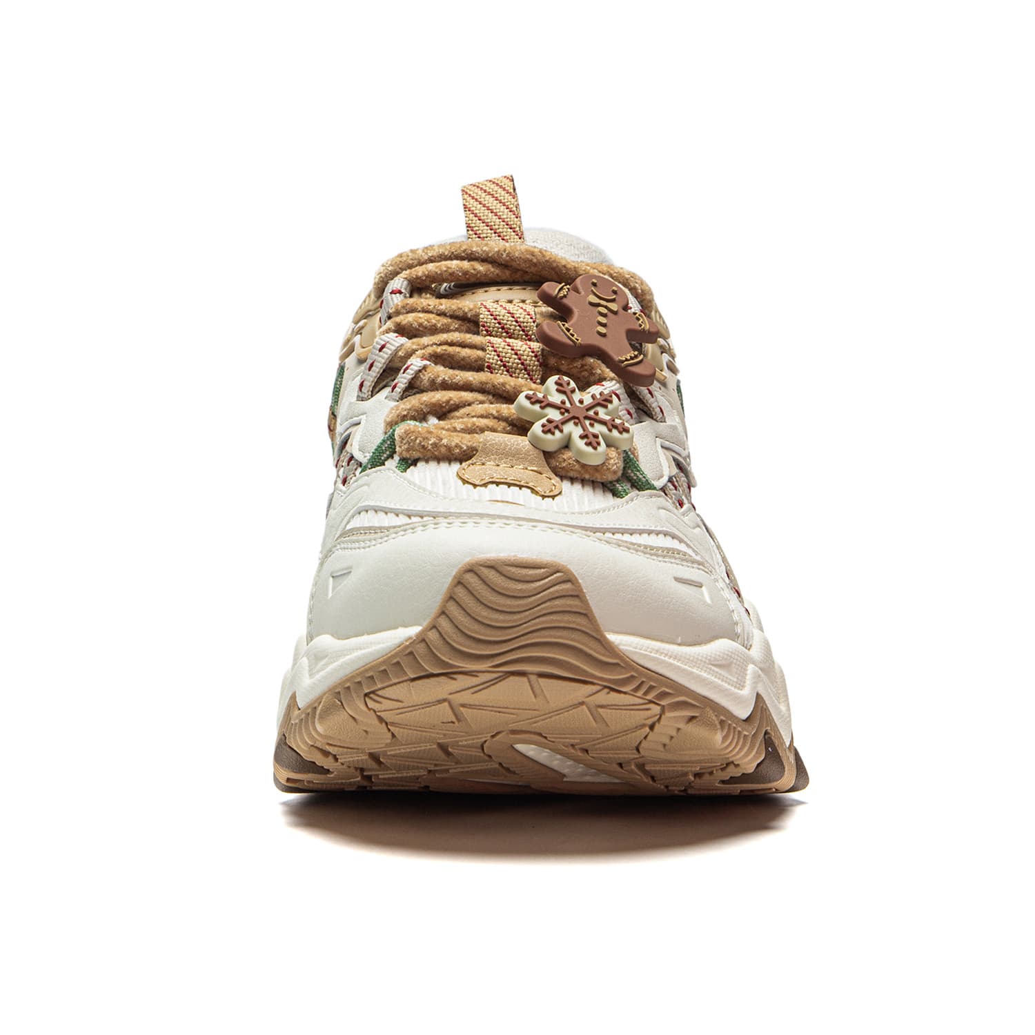 Кроссовки Li-Ning Кошачья лапа Lite 2 Пряничный человечек Классические ретро кроссовки на толстой подошве с амортизацией Противоскользящая износостойкая Женские лоу-топы Бежевый - изображение 5