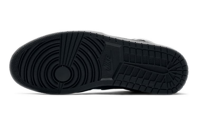 Ретро баскетбольные кроссовки Jordan Air Jordan 1 Mid "Triple Black" - изображение 6