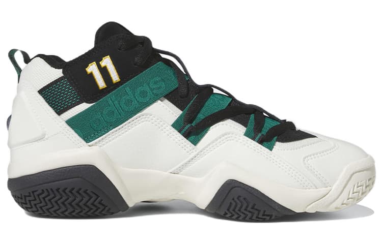 Ретро баскетбольные кроссовки adidas Top Ten 2000 White Black Green - изображение 2