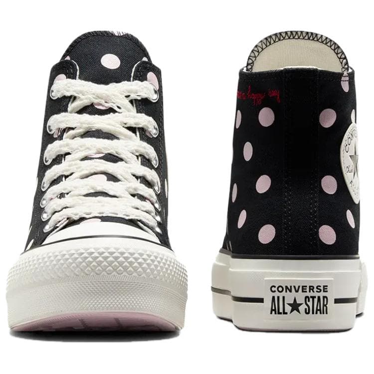 Кеды Converse Chuck TAYLOR All Star Износостойкие Дышащие Высокие Кеды Женские Черные Розовые - изображение 4