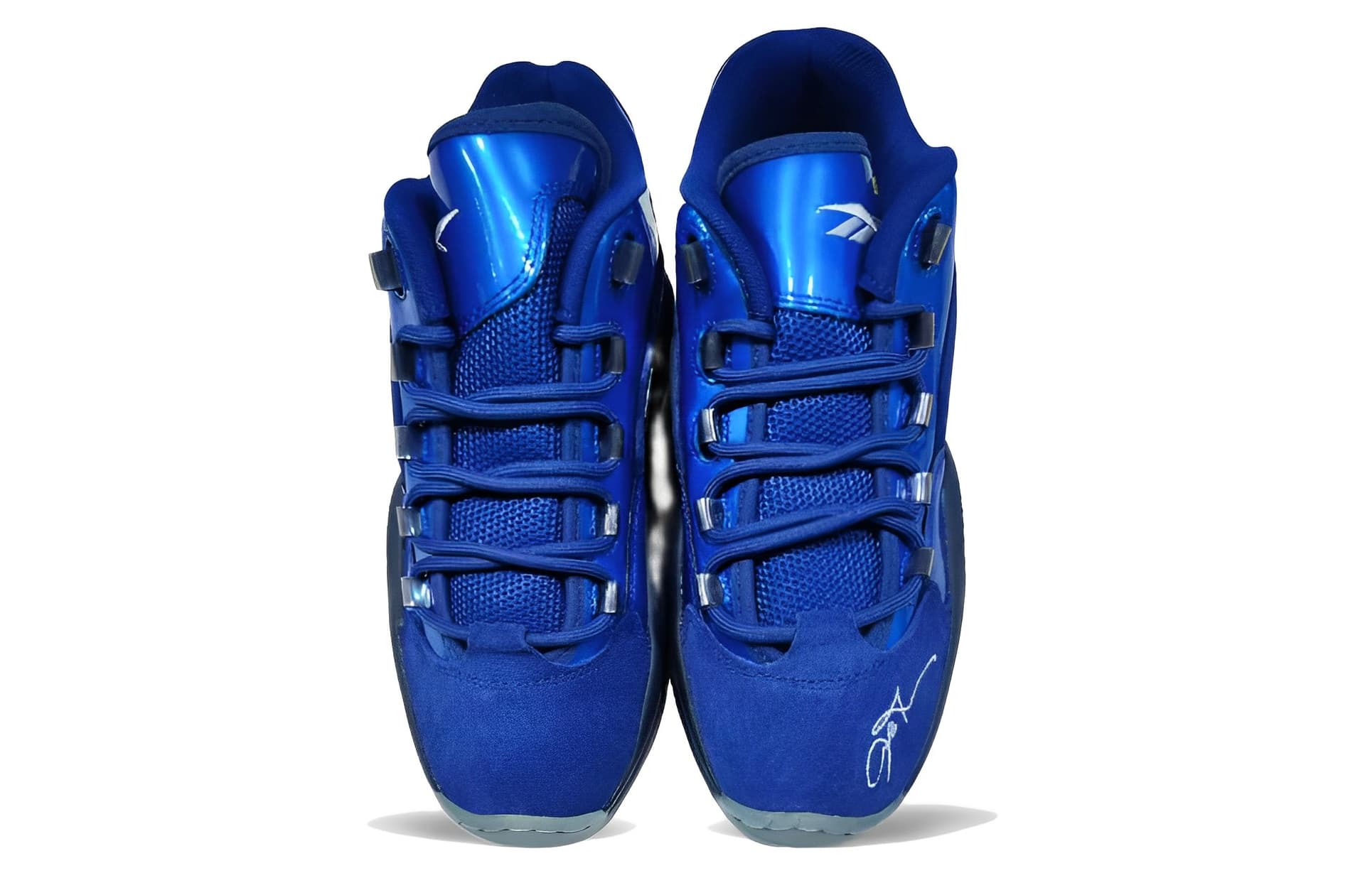 Ретро баскетбольные кроссовки Panini x Reebok Question Low Blue - изображение 3