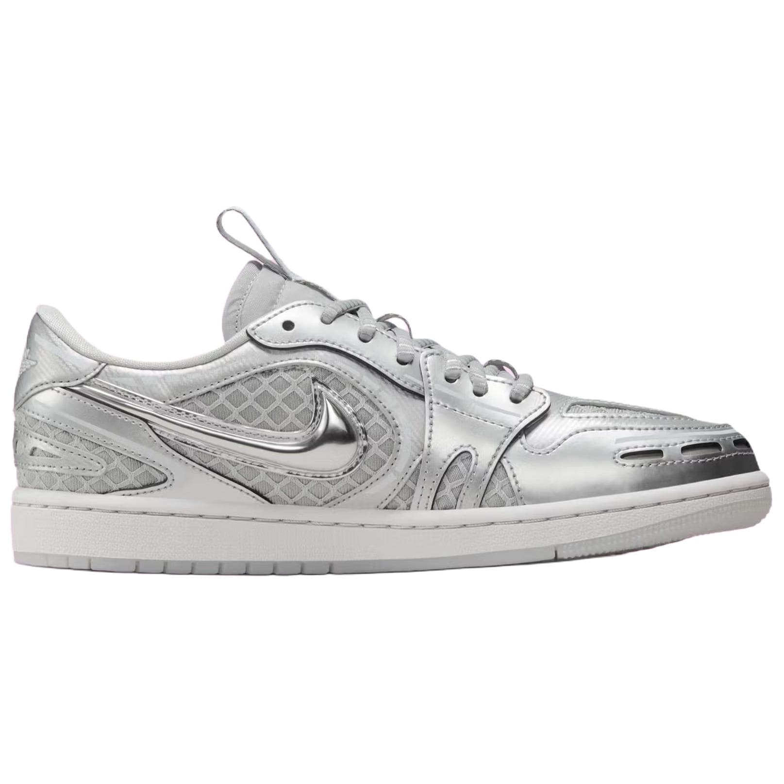 Ретро баскетбольные кроссовки Jordan Air Jordan 1 Low MM V3 Silver Grey — фото 2