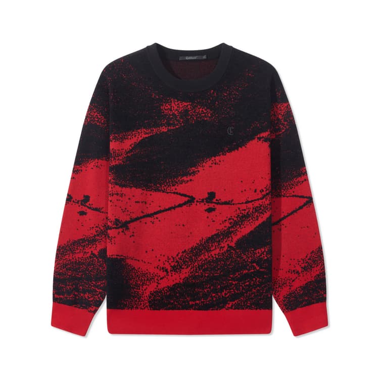 Кофта Cabbeen Red (Versatile Trendy) Men's Sweaters Каббин Красный (Универсальный Трендовый) Мужские Свитера - изображение 1
